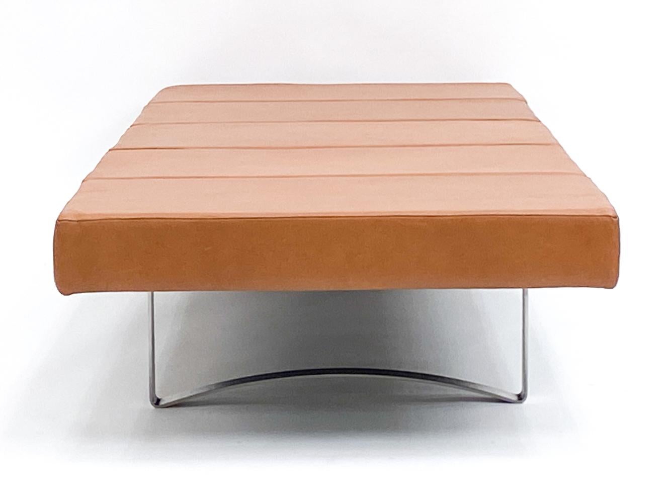 Leather and Chrome Daybed by Bodil Kjaer for Illums Bolighus For Sale 3