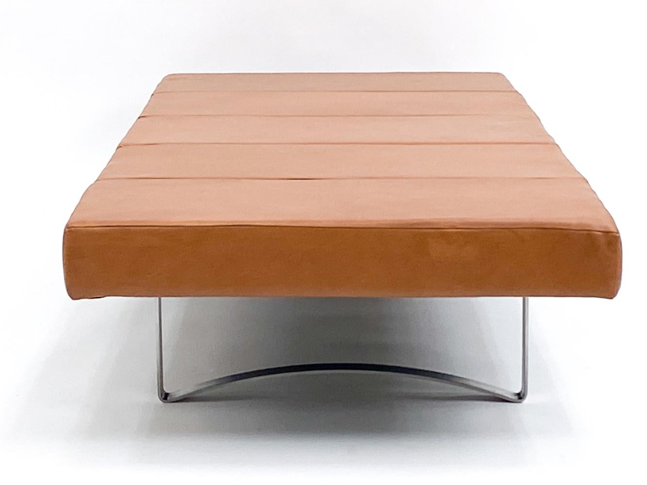 20th Century Leather and Chrome Daybed by Bodil Kjaer for Illums Bolighus For Sale