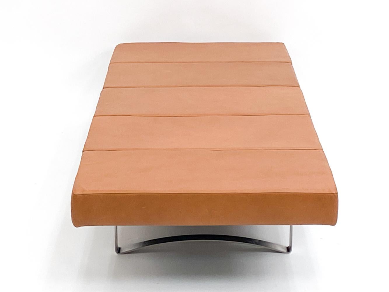 Leather and Chrome Daybed by Bodil Kjaer for Illums Bolighus For Sale 2