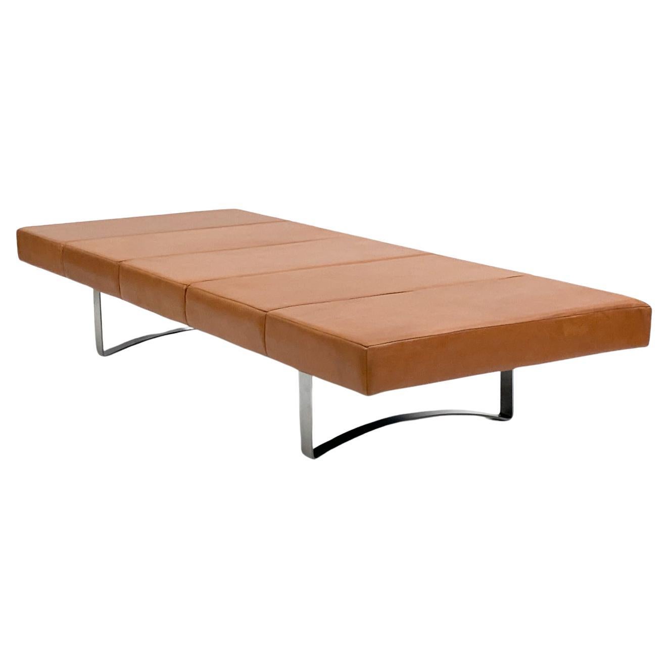 Leather and Chrome Daybed by Bodil Kjaer for Illums Bolighus For Sale