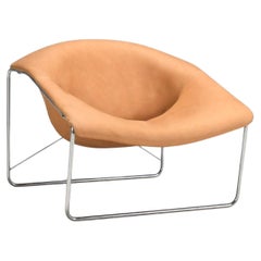 Leather and Chrome Olivier Mourgue Cubique chair by Airborne, France 1968 Leather and Chrome Olivier Mourgue Cubique chair by Airborne, France 1968