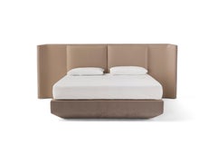 Leather and Fabric Panis Bed by Amura Lab