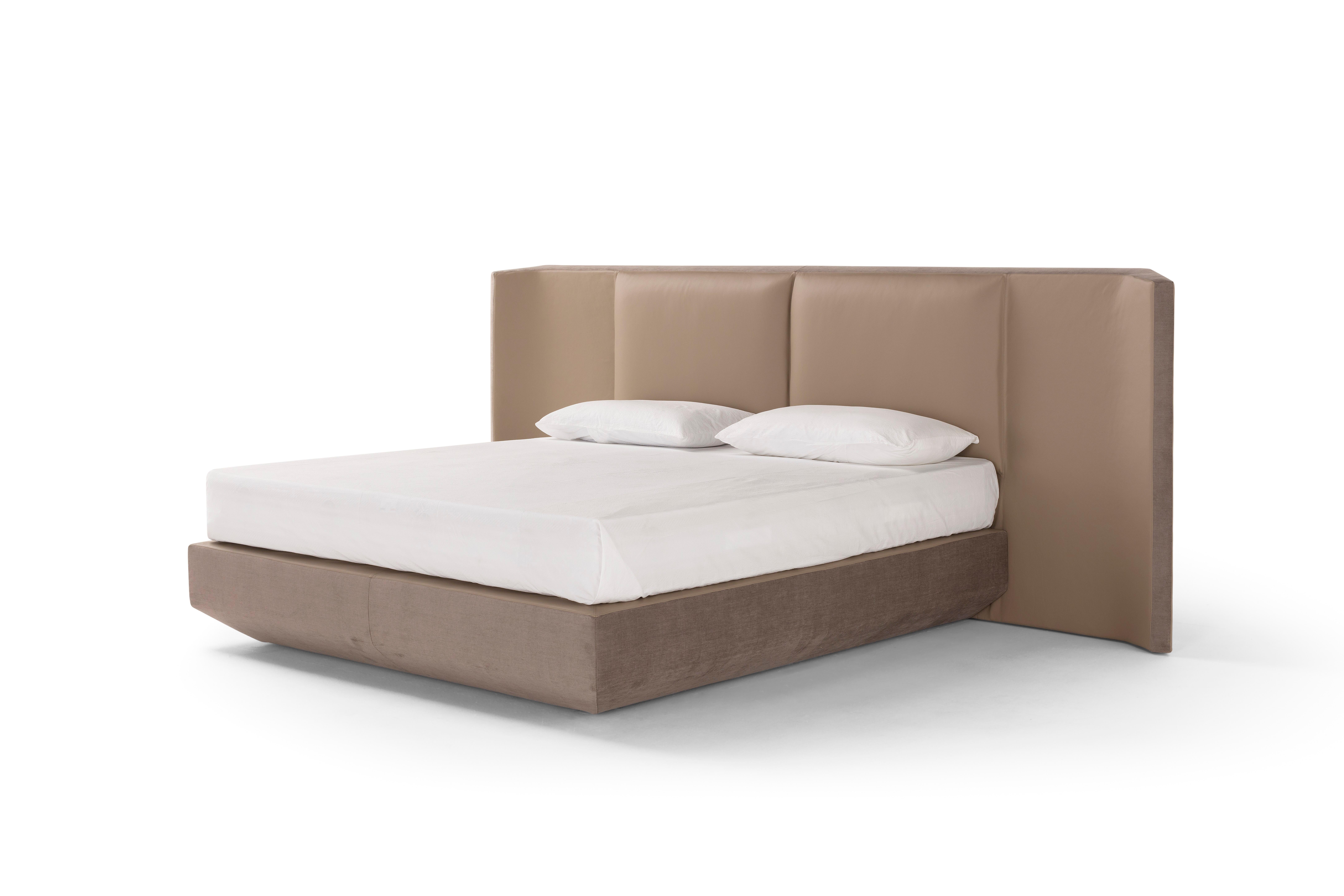 Foam Leather and Fabric Panis Bed by Amura Lab For Sale