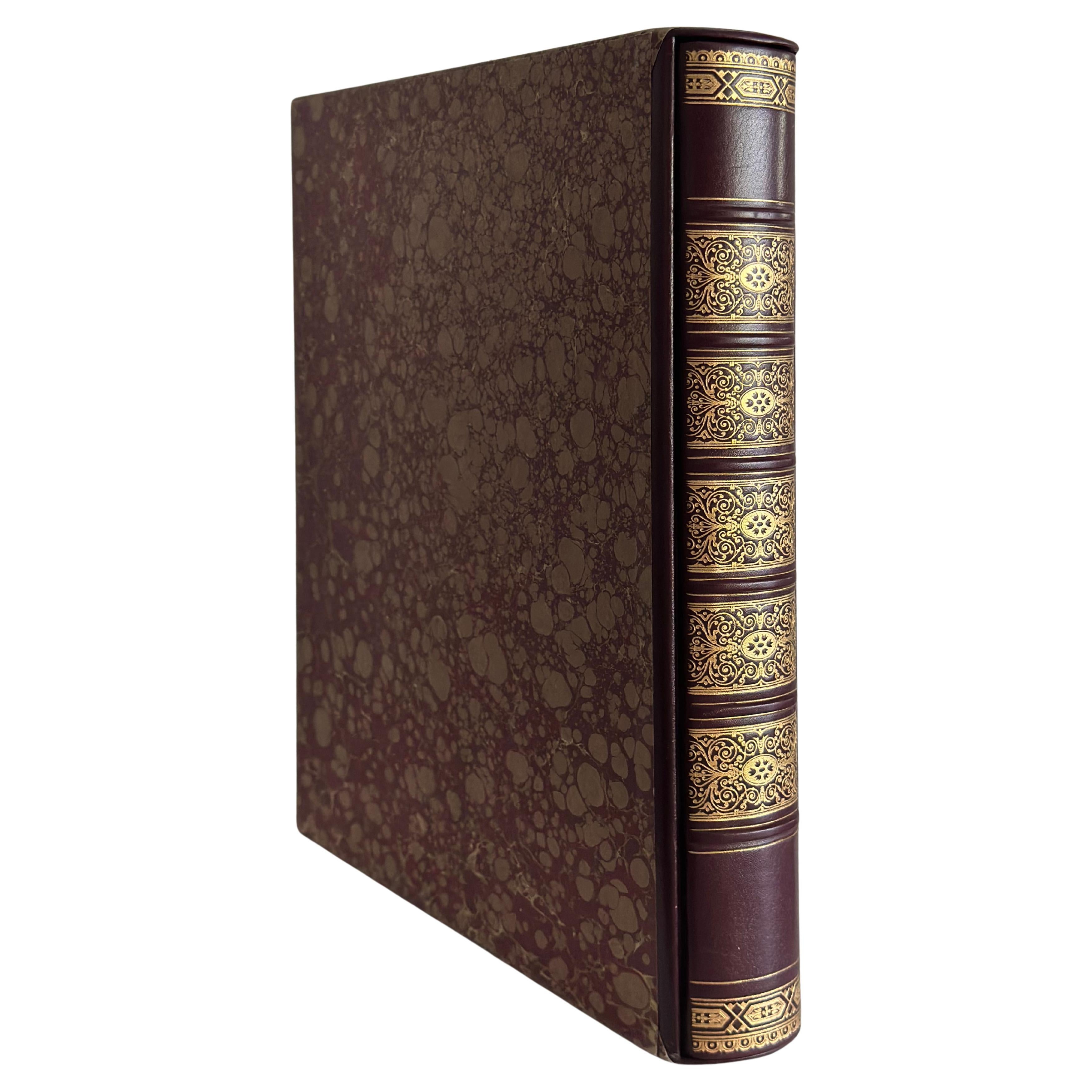 Leather and Gold Embossing Hand Made Book of Art Paper for Hand Writing, Photos