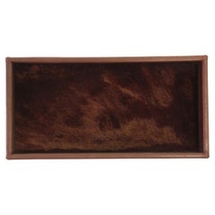 French Leather and Hide Vanity Jewelry Tray by Gilles Caffier