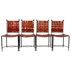 Leather and Iron Salterini Chairs