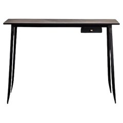 Bureau en cuir et métal