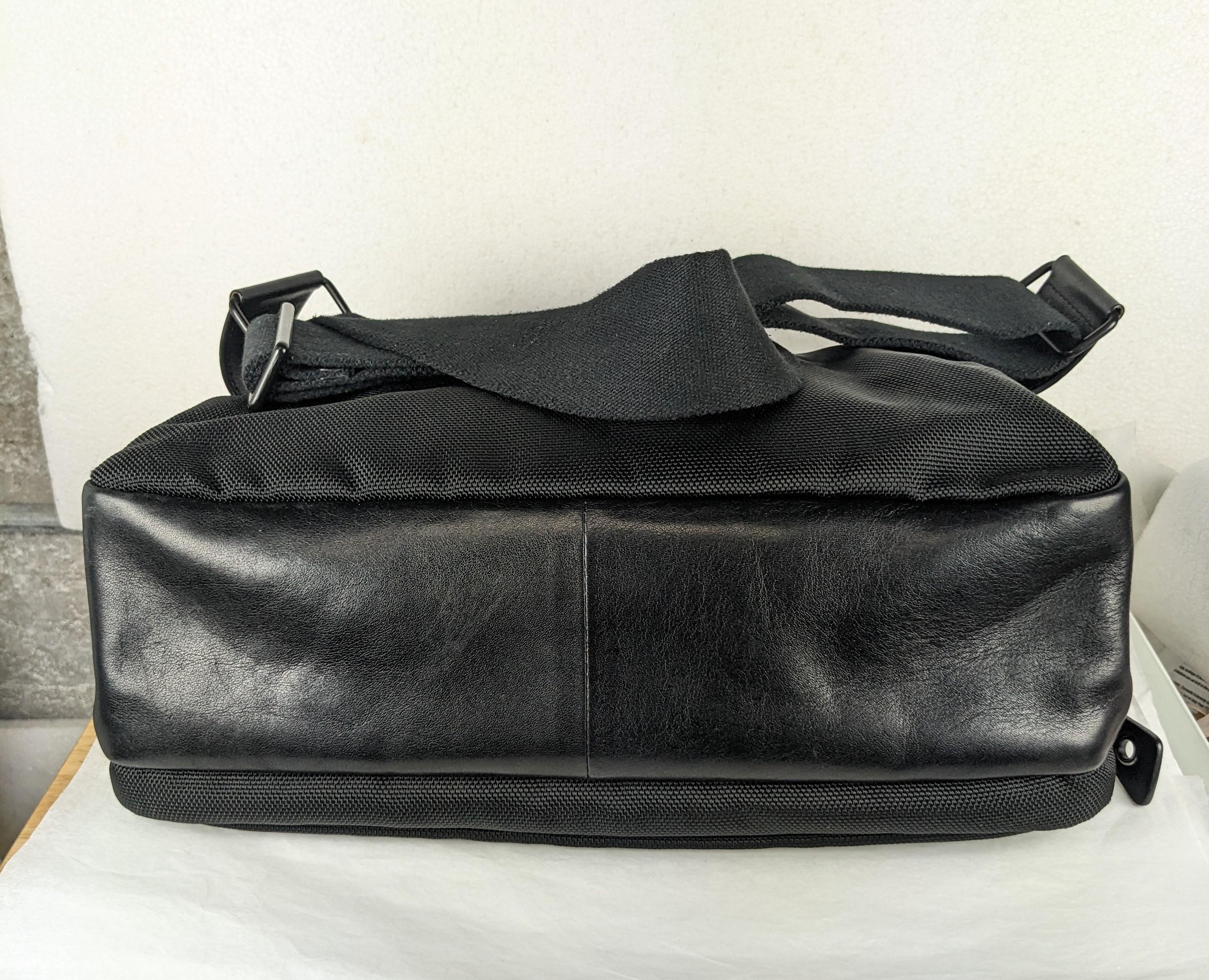 Women's or Men's Leather and Nylon Messenger Crossbody, RO by Studio RMD For Sale