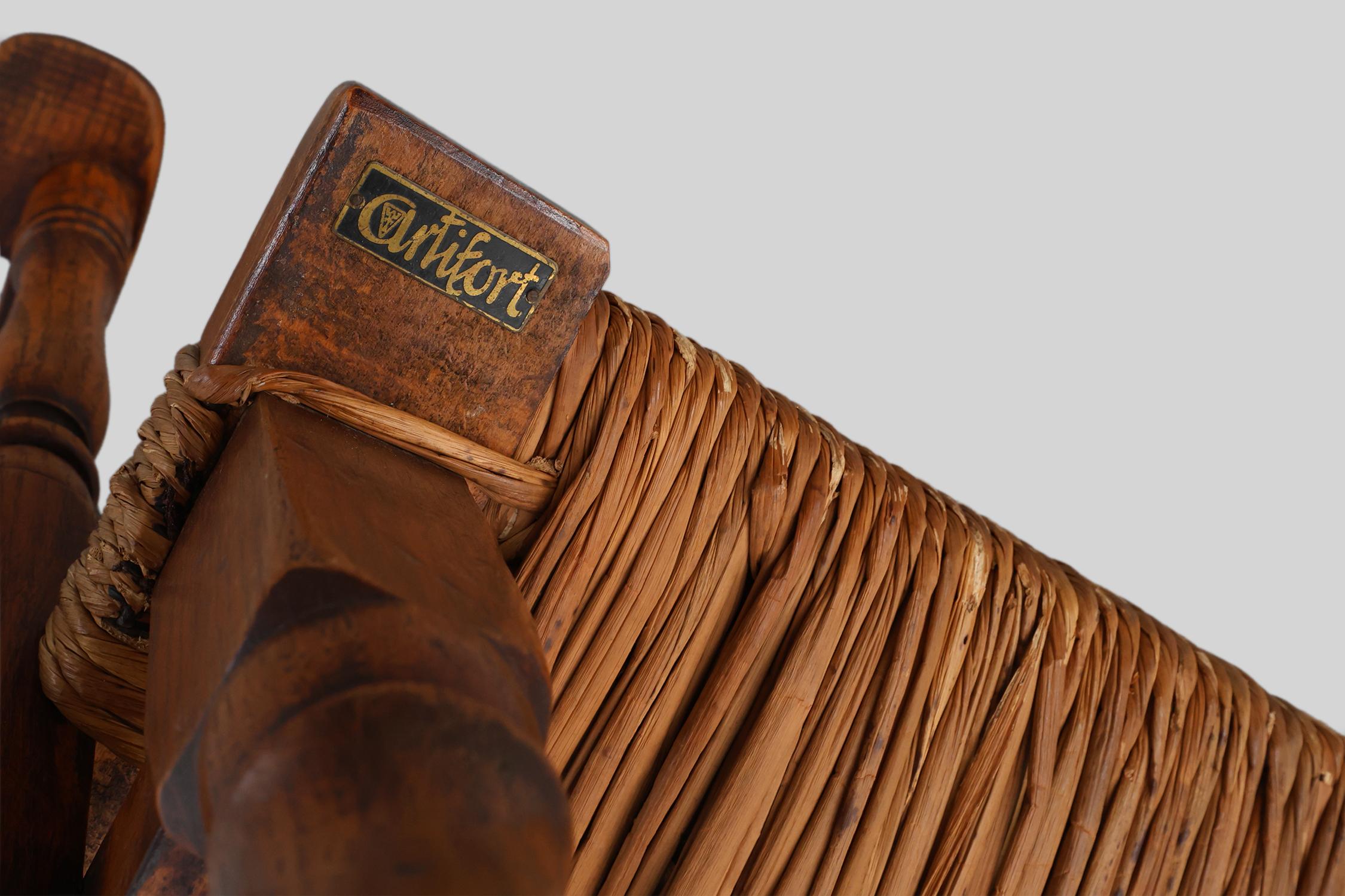 Sessel aus Leder und Eiche von Theo Ruth für Artifort, Niederlande 1940er Jahre im Angebot 14