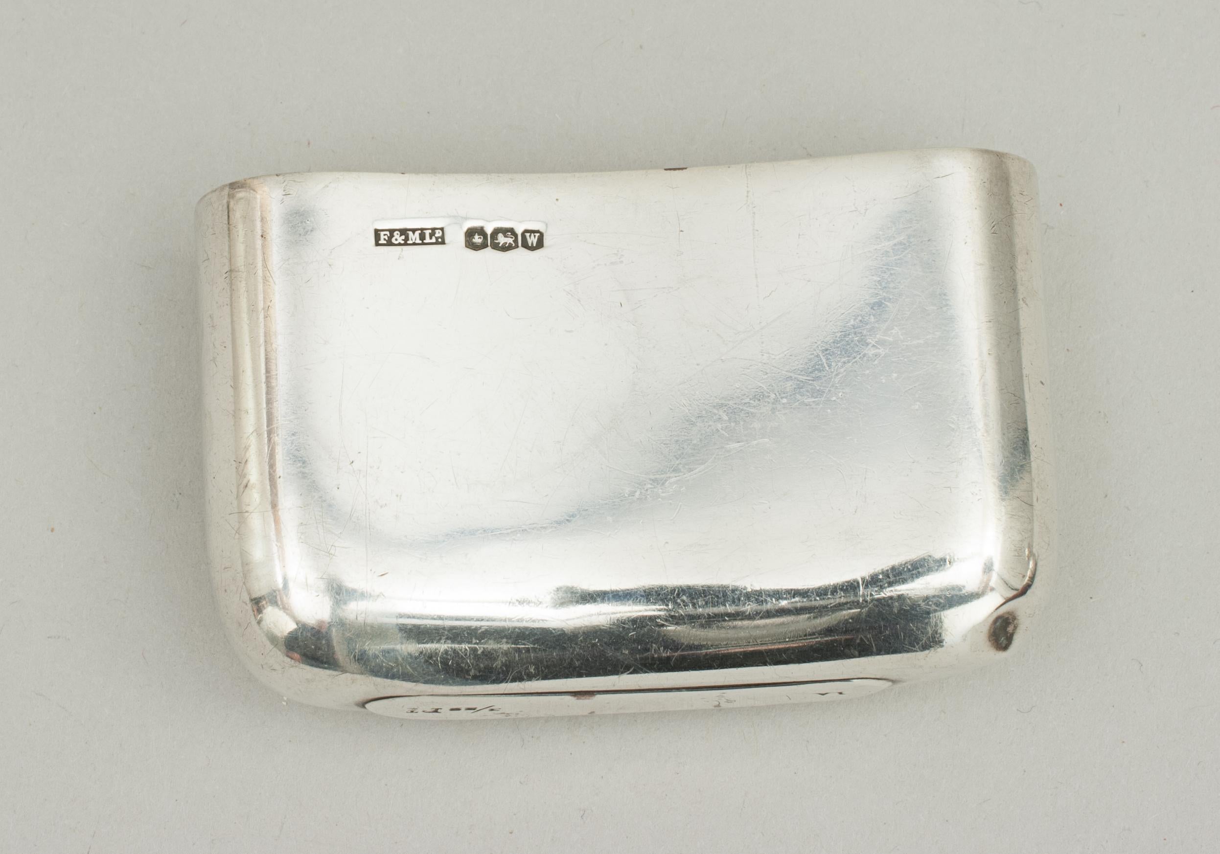 20th Century Leather and Silver Hip Flask