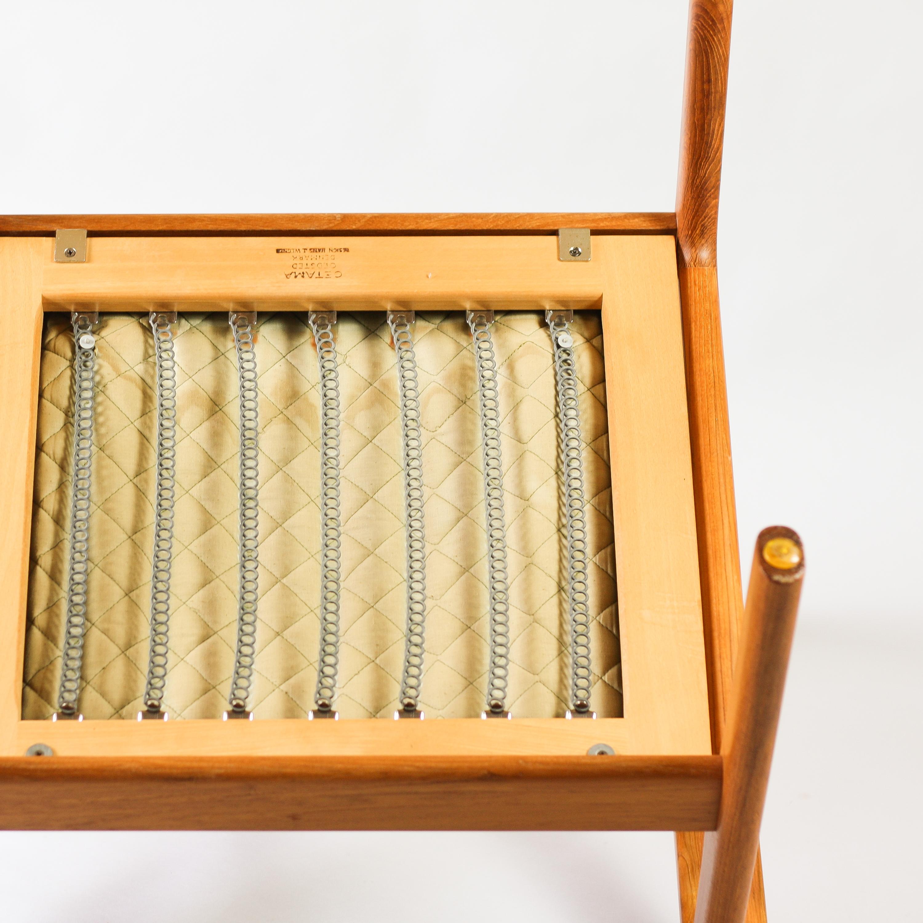 Leather and Solid Ash Mid Century Armchair and Foot Stool, Hans Wegner, Denmark, 2