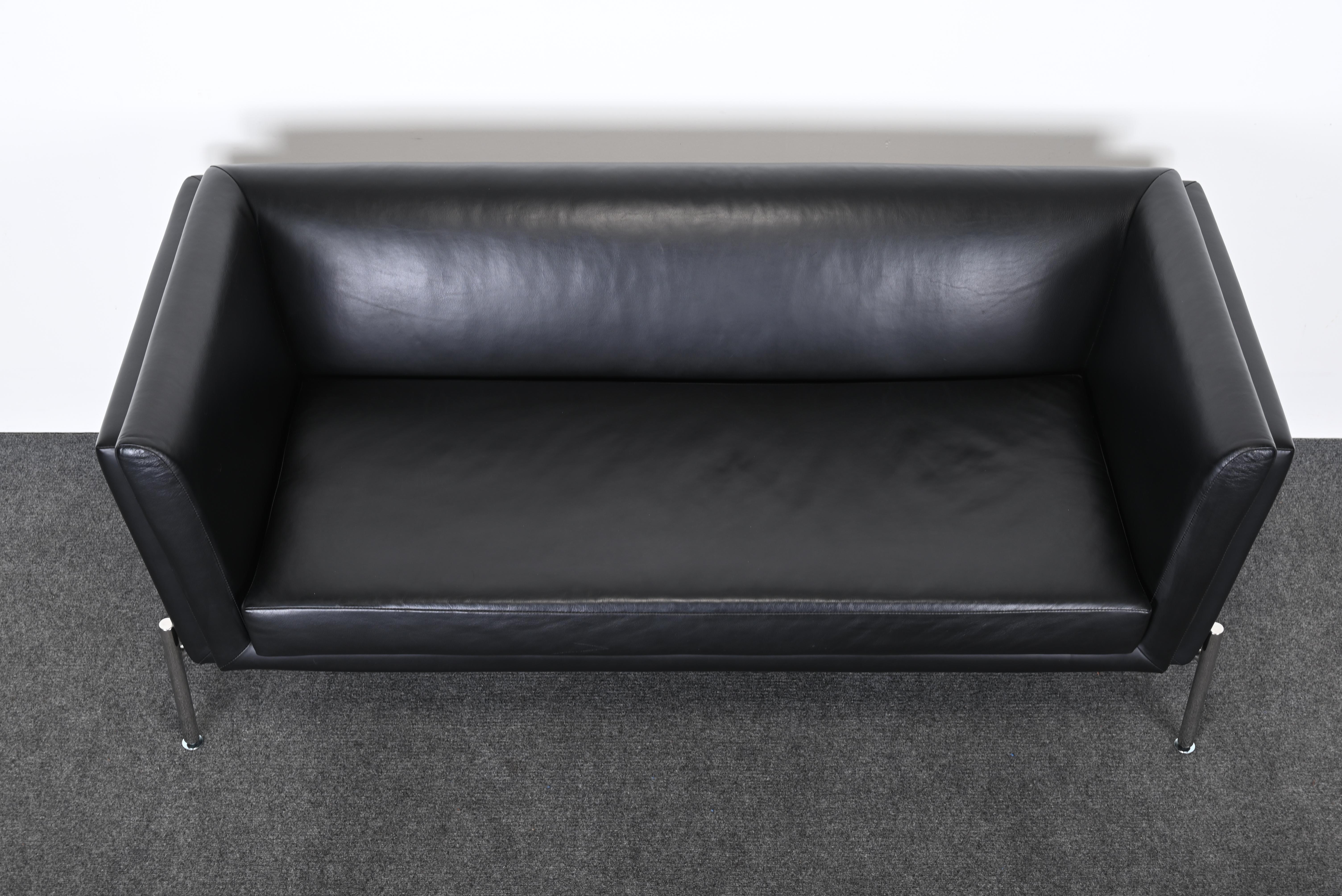 Sofa oder Sofa aus Leder und Edelstahl von Brueton, 20. Jahrhundert im Angebot 5