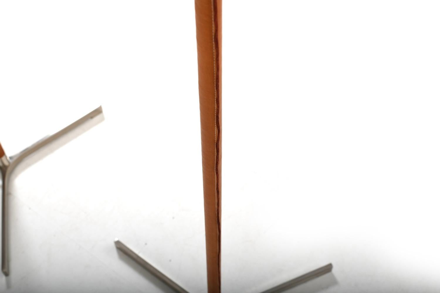 Stehlampen „Monolith“ aus Leder und Stahl von Jo Hammerborg im Zustand „Gut“ im Angebot in Handewitt, DE