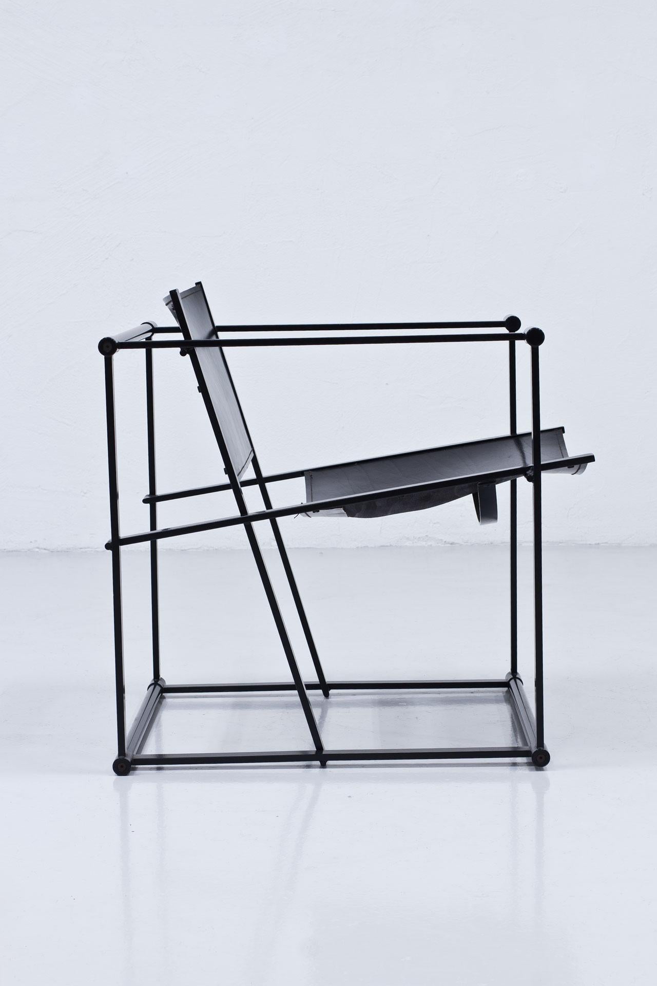 Leather and Steel Post-Modern Lounge Chairs by Radboud Van Beekum for Pastoe 2