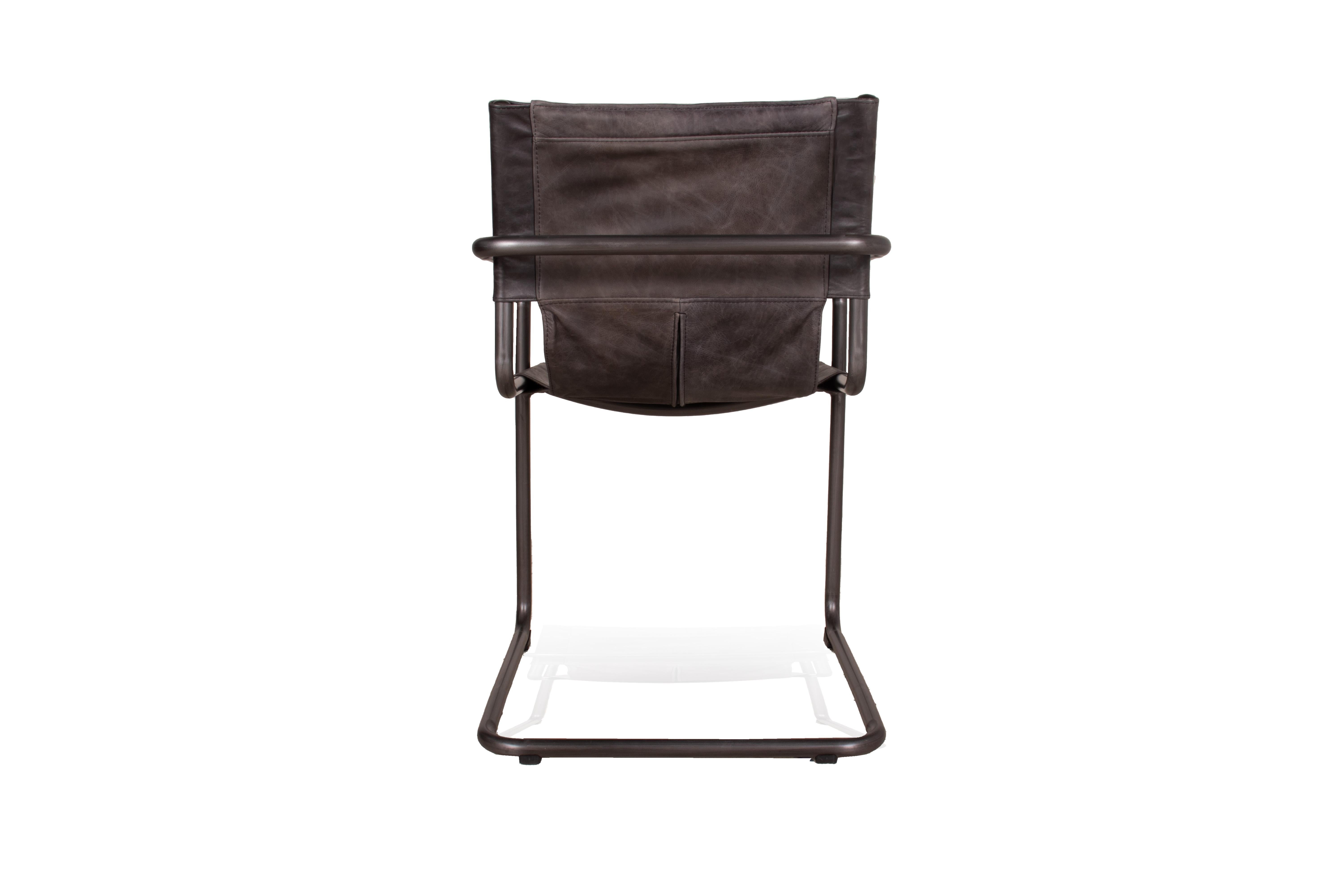 sling leather dining chair