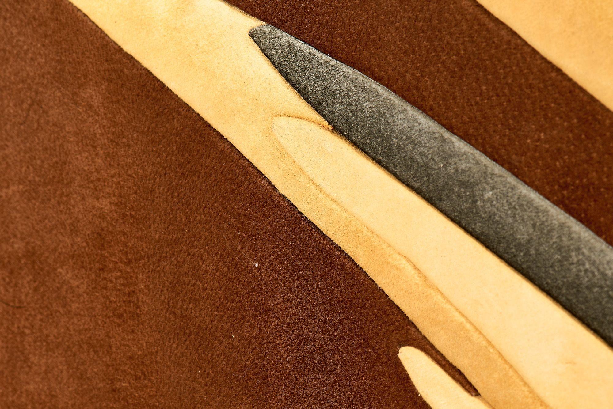 Paravent/diviseur de pièce en cuir et en daim, 1970 en vente 3