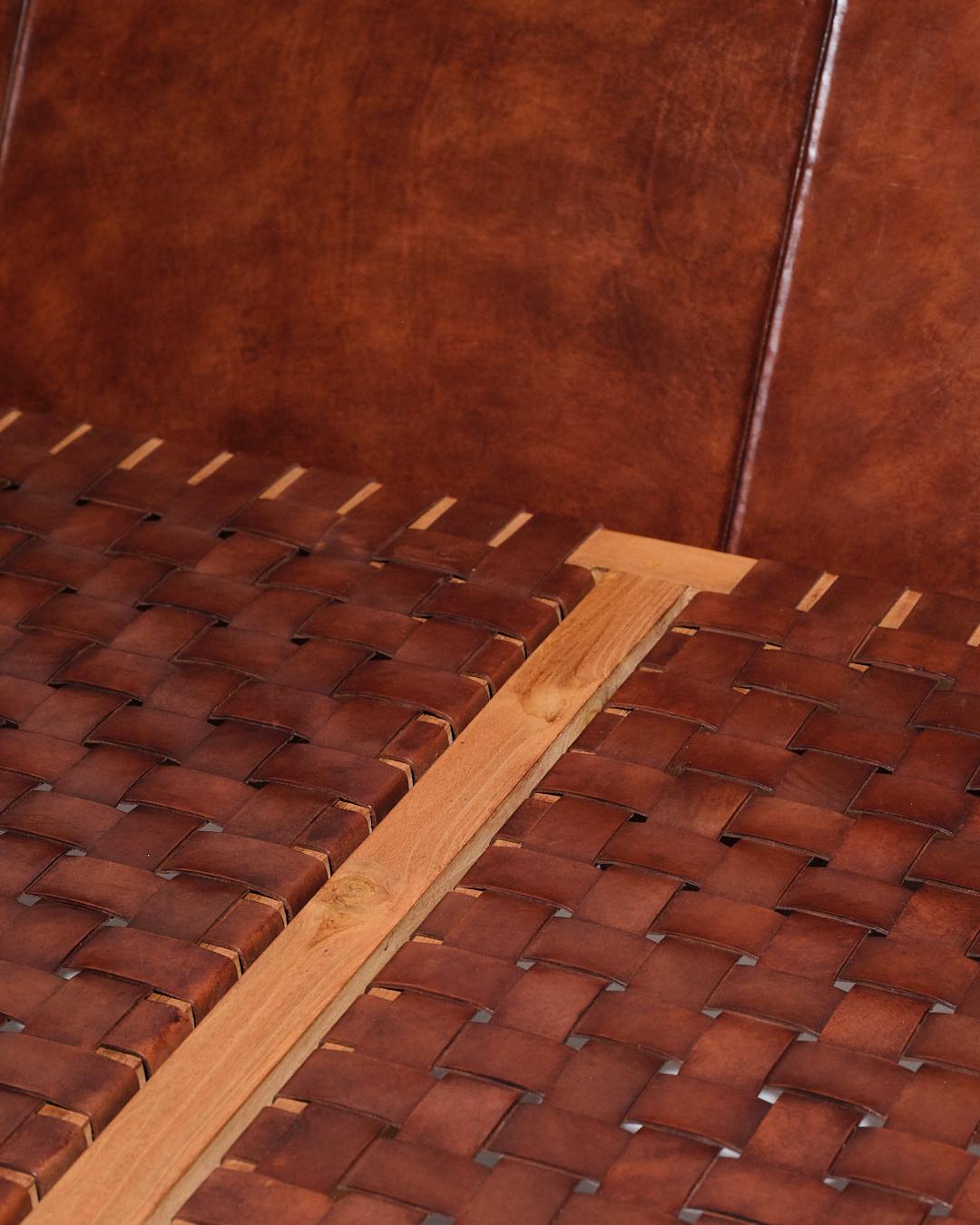 Lit de jour en cuir et Wood, Olivier De Schrijver, 1970 en vente 6