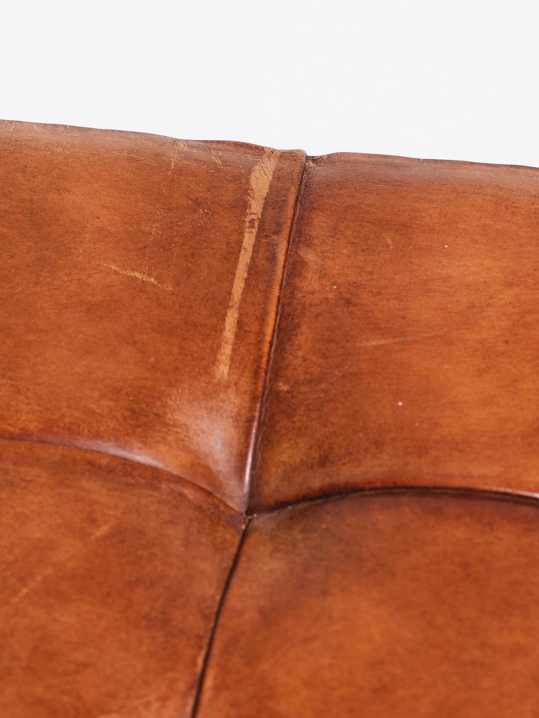 Lit de jour en cuir et Wood, Olivier De Schrijver, 1970 en vente 7