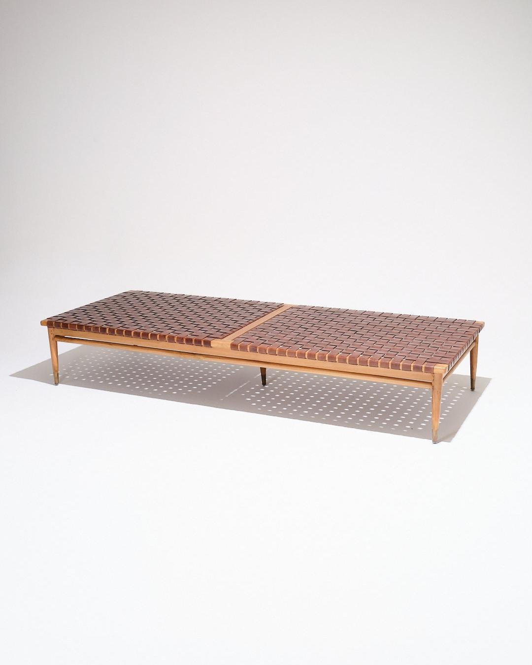Lit de jour en cuir et Wood, Olivier De Schrijver, 1970 en vente 8