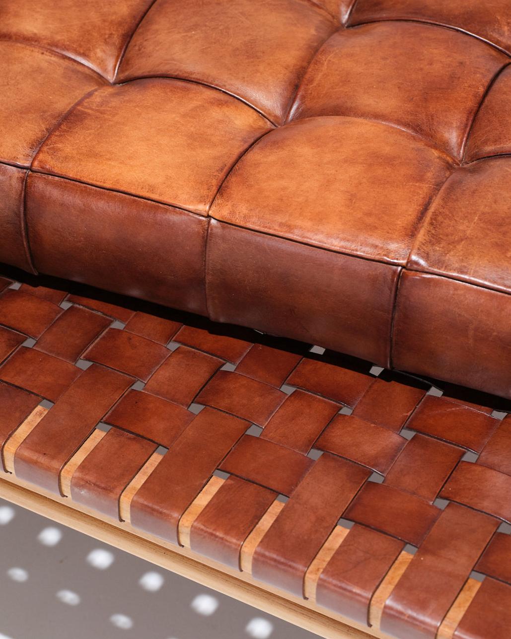 Lit de jour en cuir et Wood, Olivier De Schrijver, 1970 en vente 9