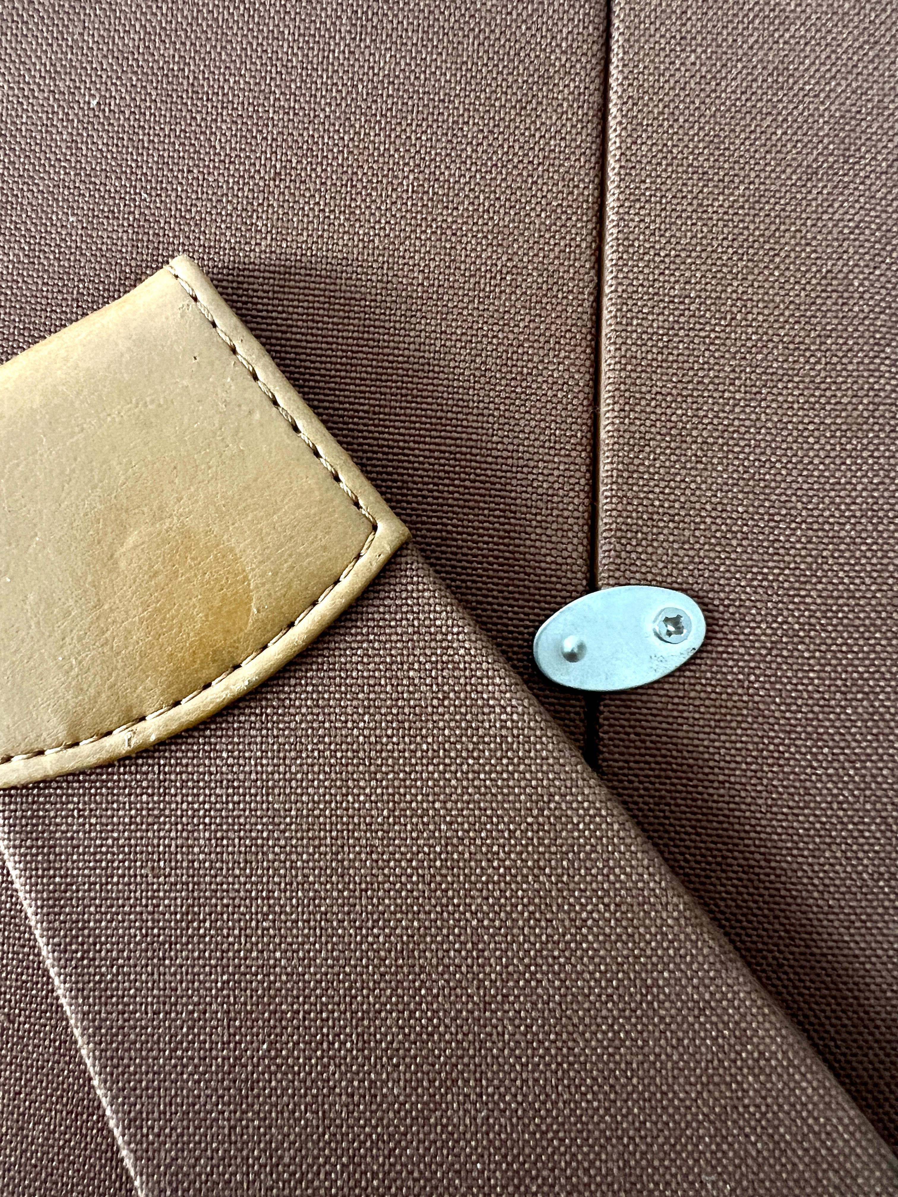 20th Century Leather and Wood Picture Frame in the Style of Ralph Lauren For Sale