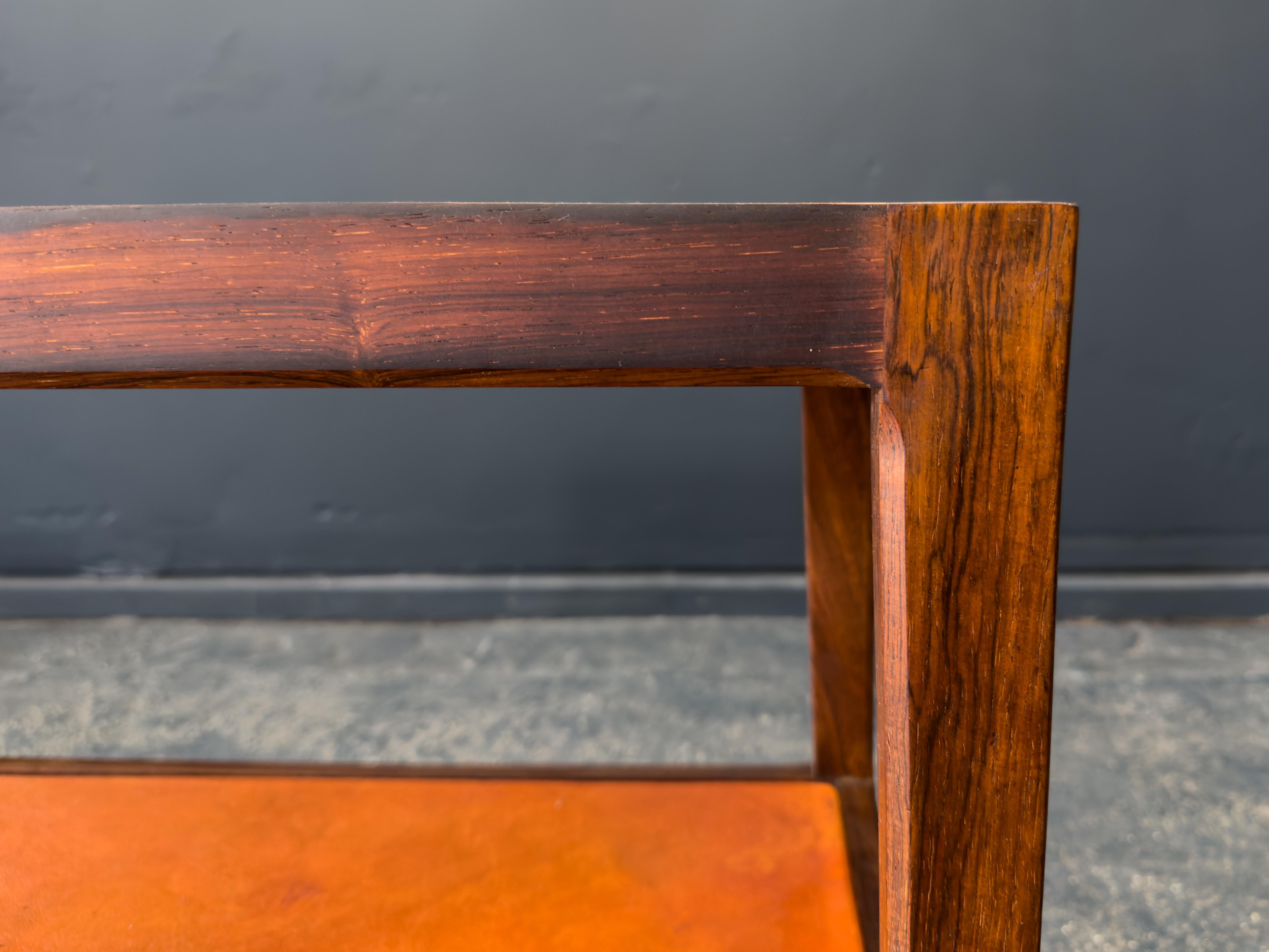 Leather and Wooden Unit on Wheels 6
