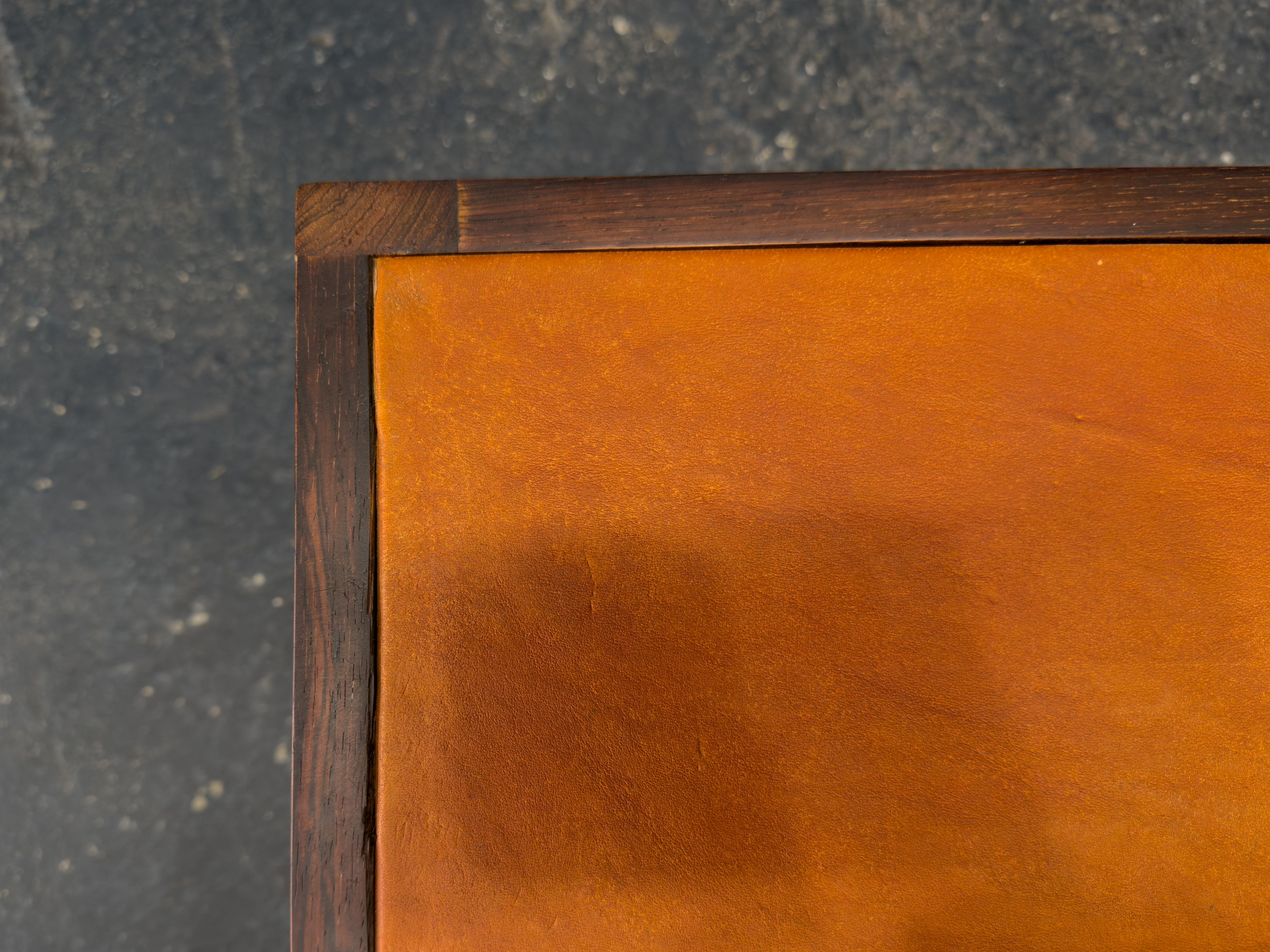 Leather and Wooden Unit on Wheels 3