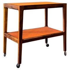 Leather and Wooden Unit on Wheels