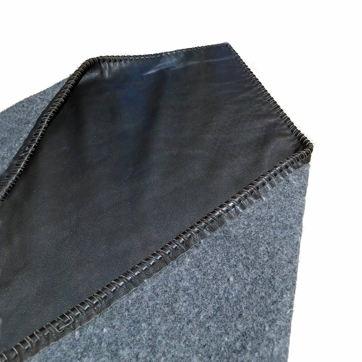 Leather and Wool Throw / Blanket 10