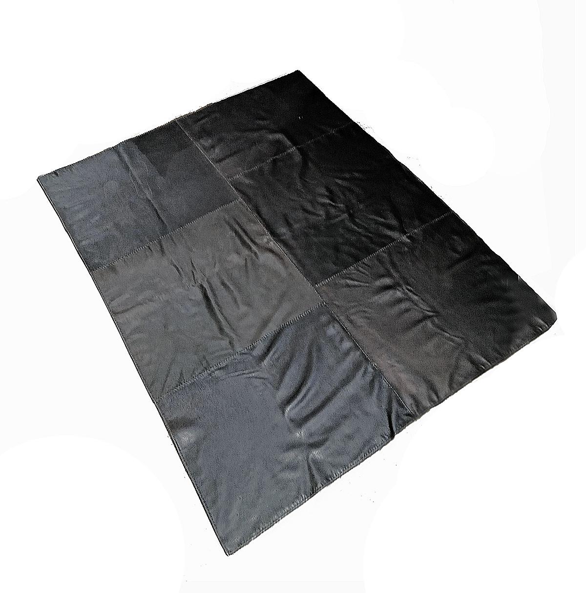 Arts and Crafts Leather and Wool Throw / Blanket