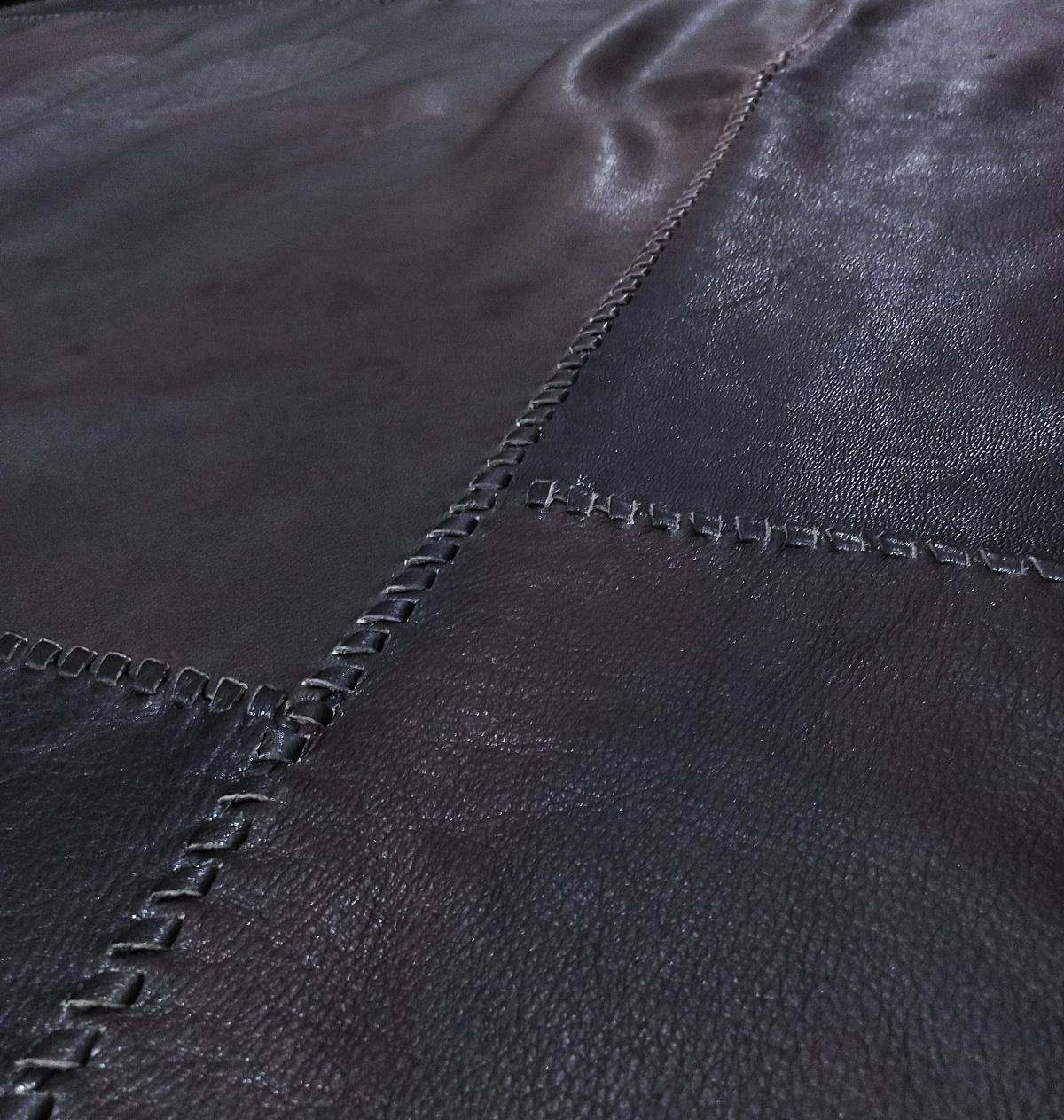 American Leather and Wool Throw / Blanket