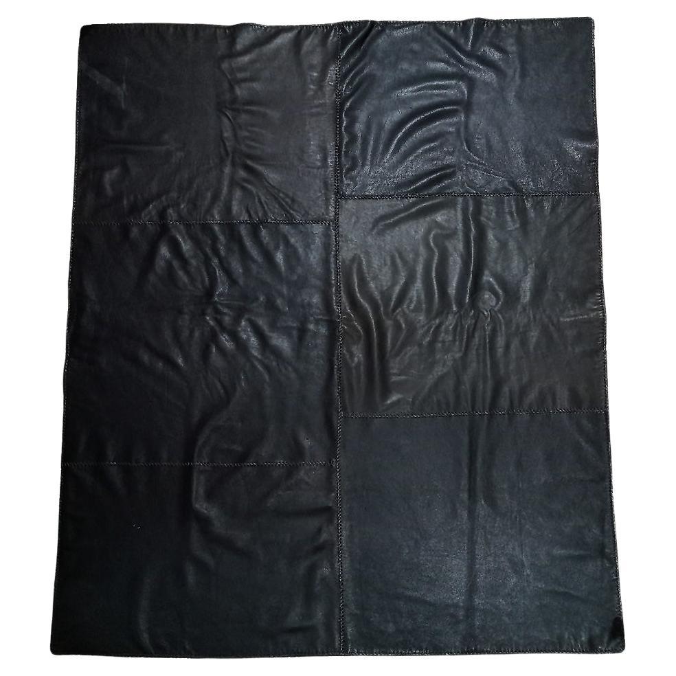 Leather and Wool Throw / Blanket
