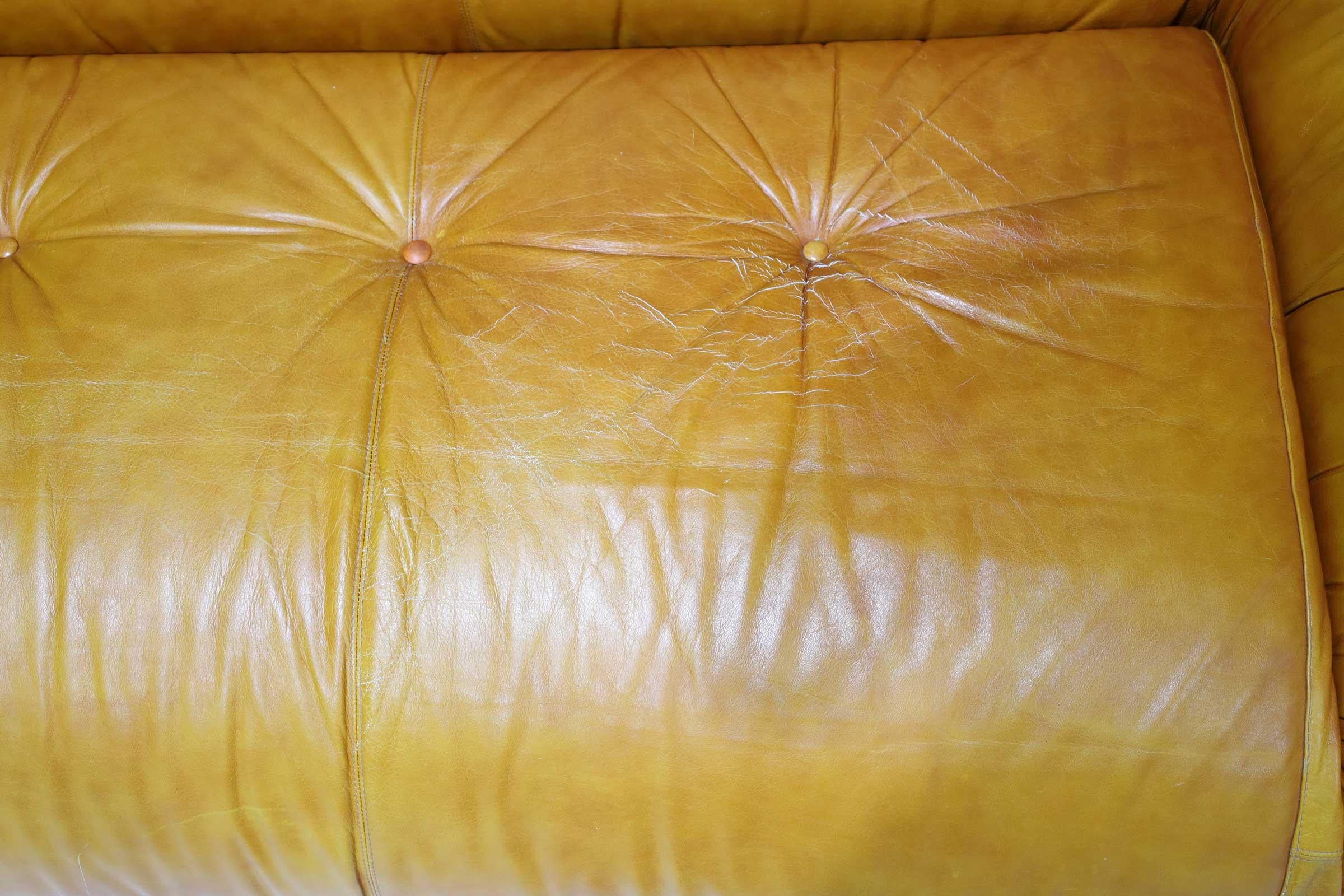 Leather Anfibio Sofa Bed by Alessandro Becchi for Giovannetti Collezioni, 1970s 1