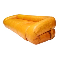 Leather Anfibio Sofa Bed by Alessandro Becchi for Giovannetti Collezioni, 1970s