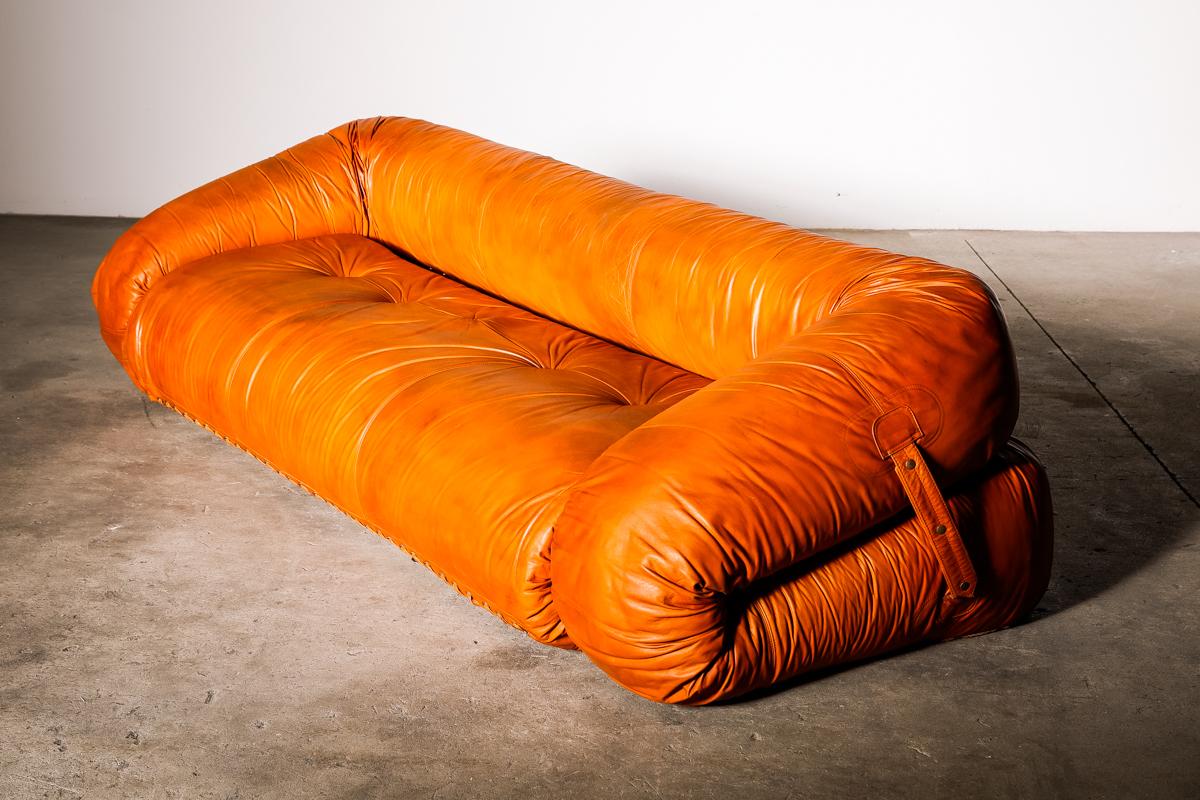 Other Leather Anfibio Sofa Bed by Alessandro Becchi for Giovannetti Collezioni, 1971