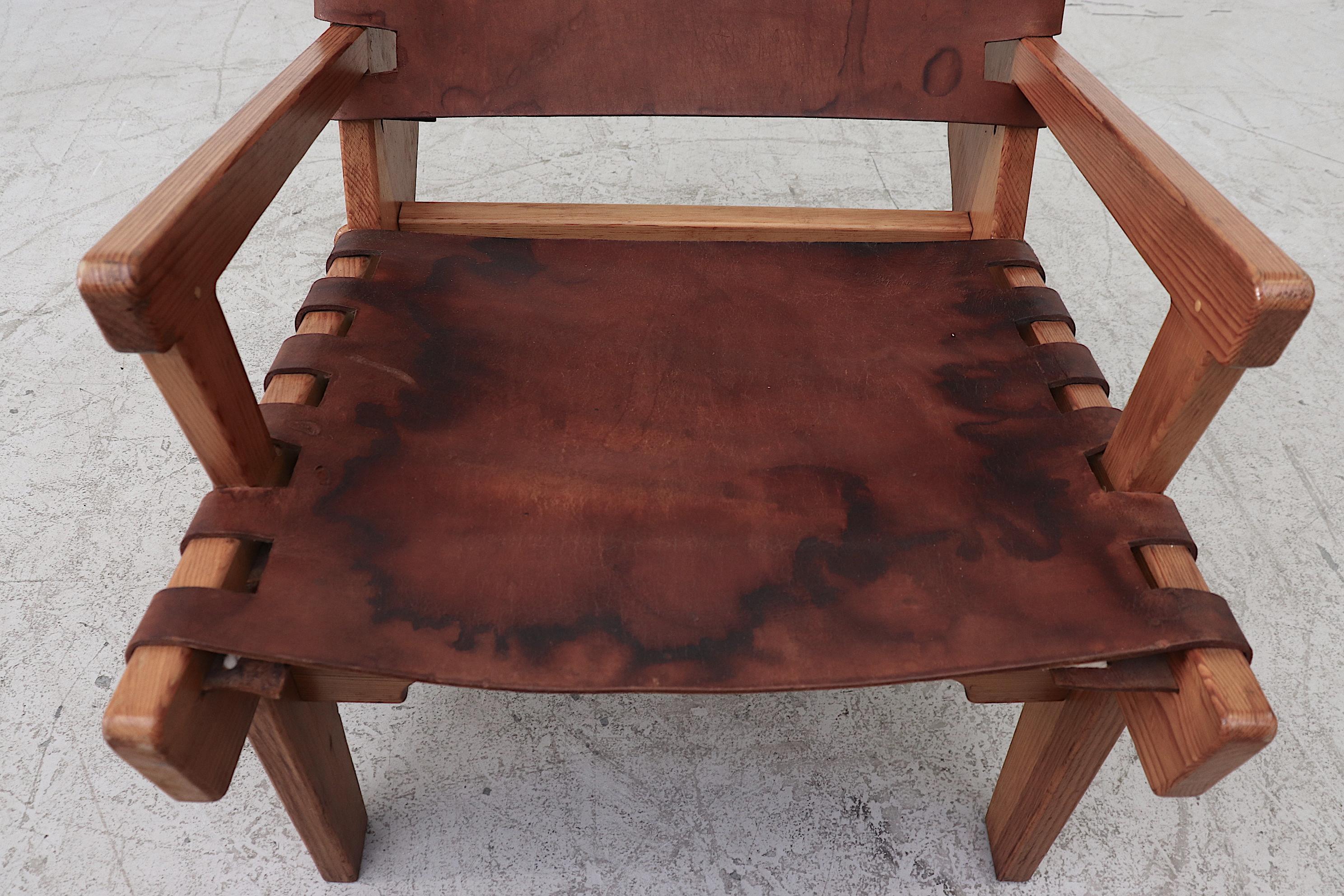 Angel Pazmino Leather Safari Lounge Chair 3