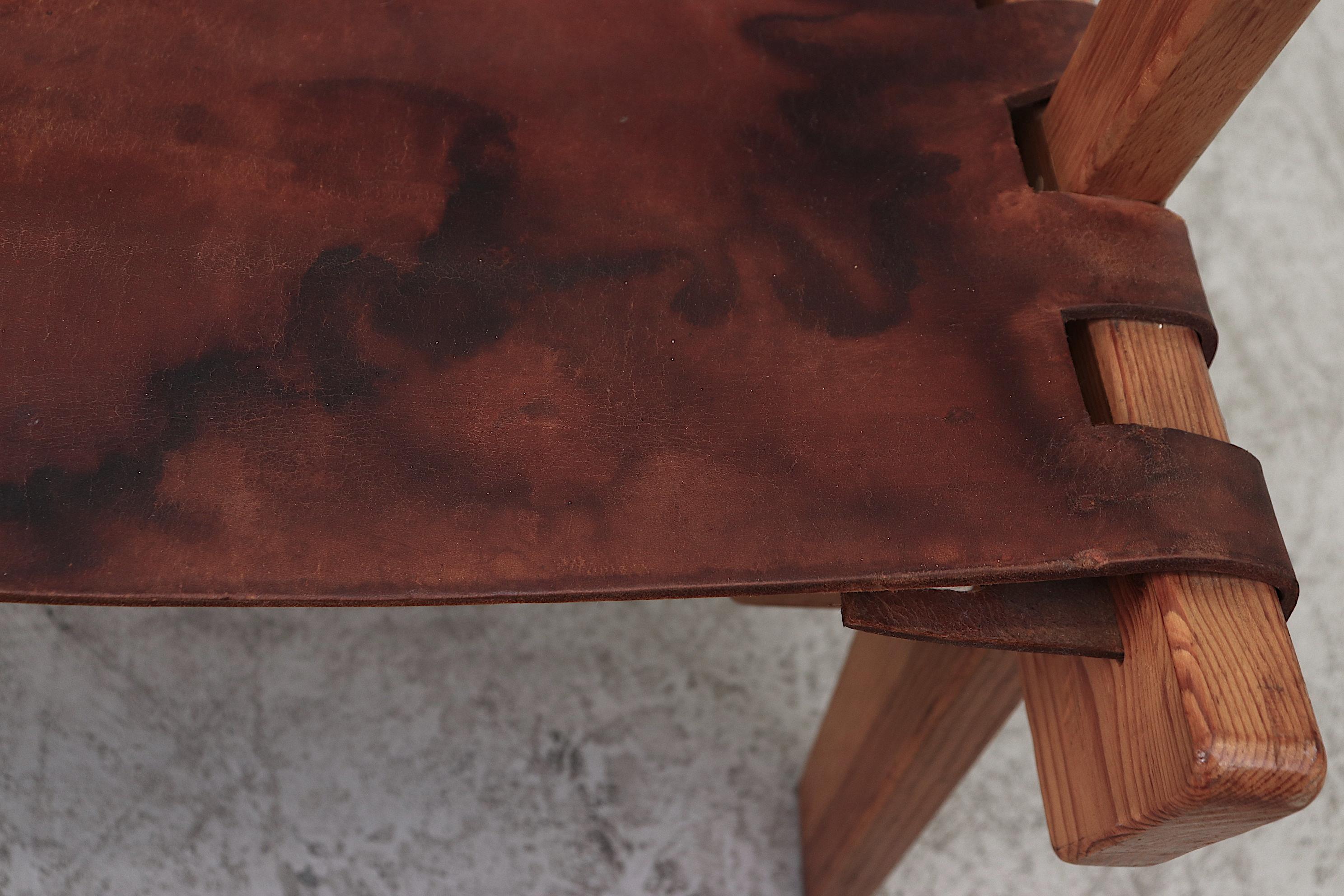 Angel Pazmino Leather Safari Lounge Chair 4