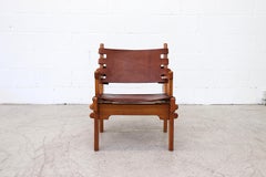 Angel Pazmino Leather Safari Lounge Chair