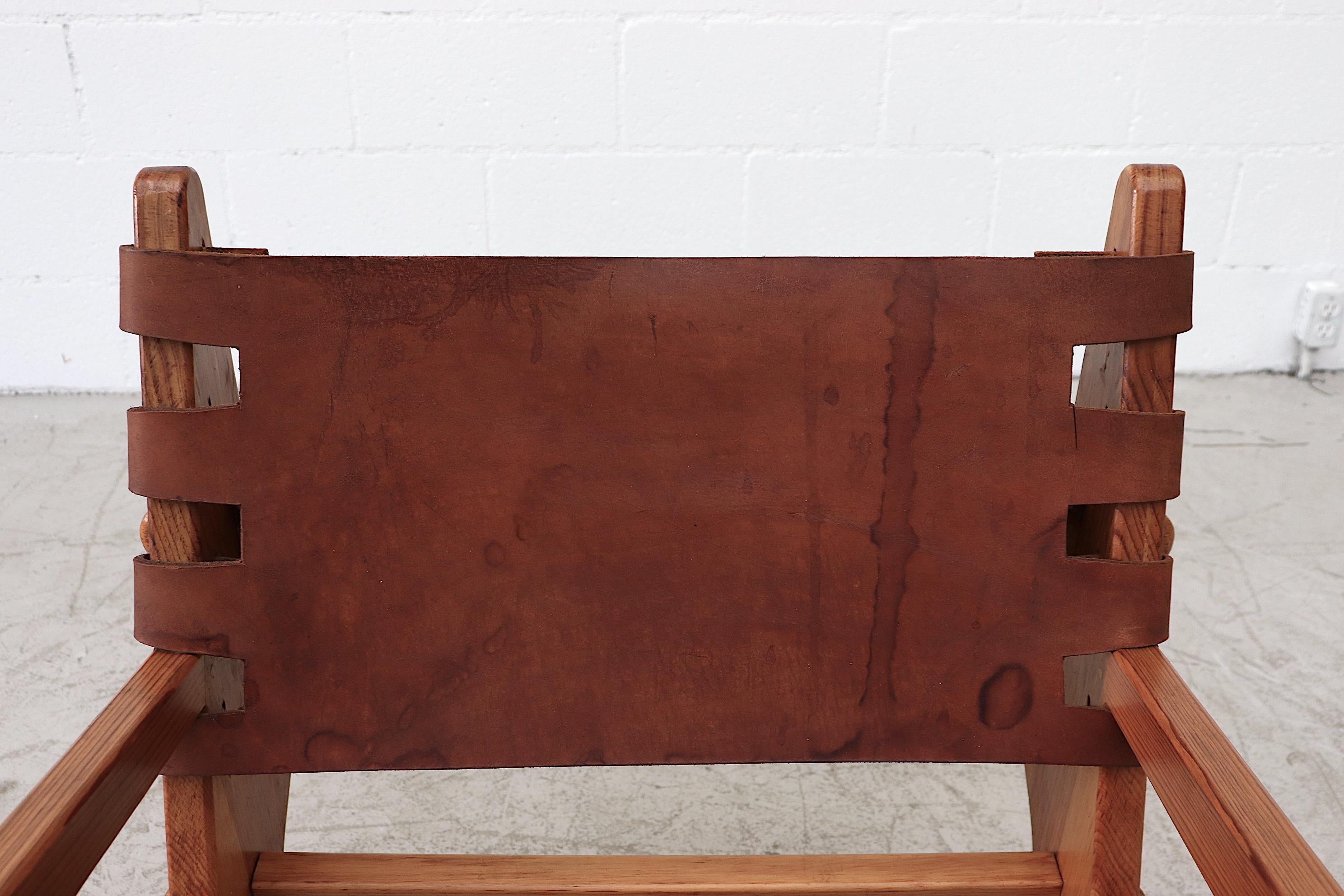 Angel Pazmino Leather Safari Lounge Chair 2