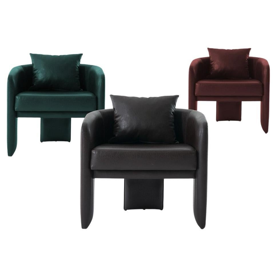 Leather Arm Chair, Wide Armchair, Large Armchair