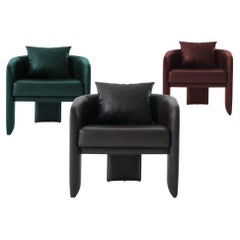 Leather Arm Chair, Wide Armchair, Large Armchair