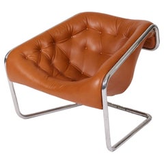 Vintage Leather armchair "Boxer" by Kwok Hoi Chan 