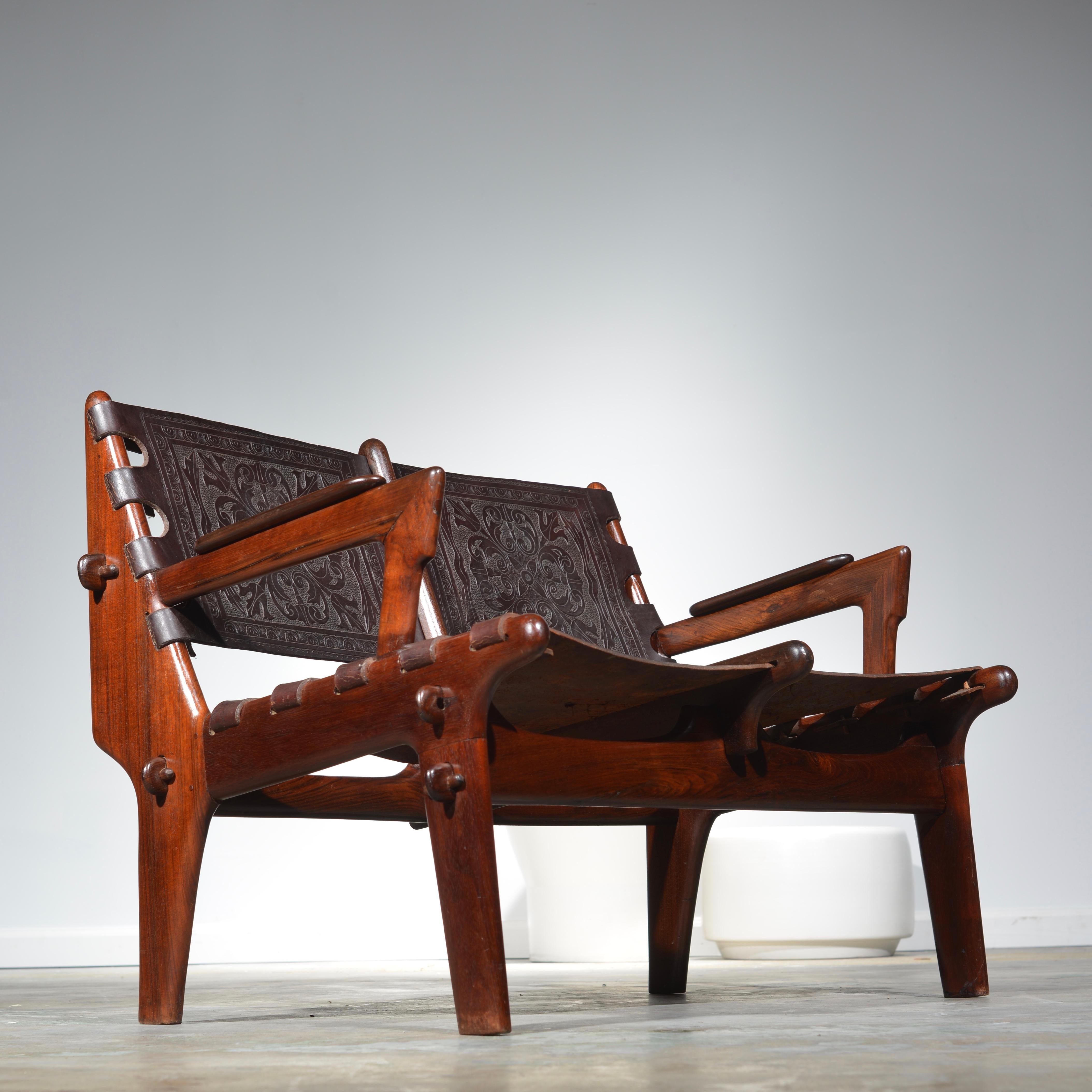 Leather Armchair by Angel Pazmino for Muebles De Estilo circa 1960 Ecuador 5