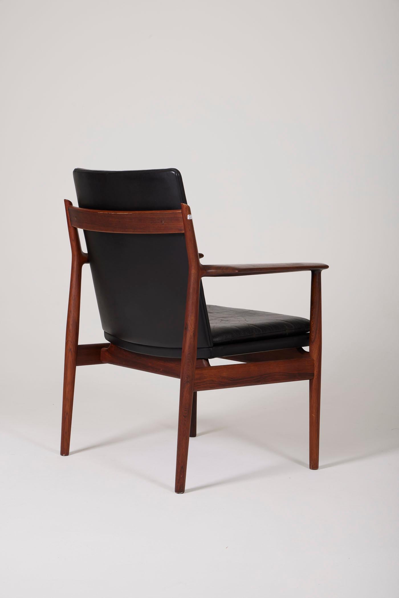 20th Century Leather armchair by Arne Vodder For Sale