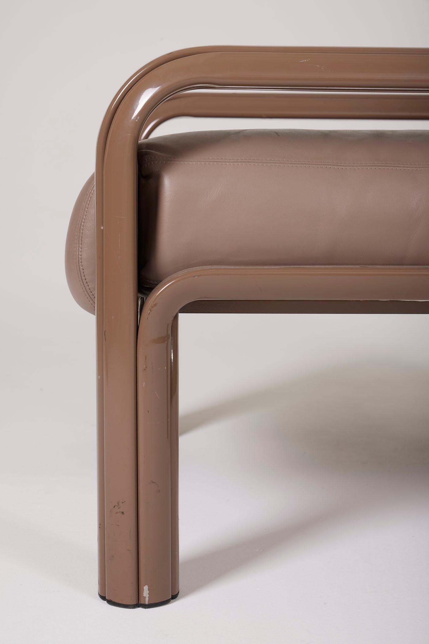 Leather armchair by Gae Aulenti 9