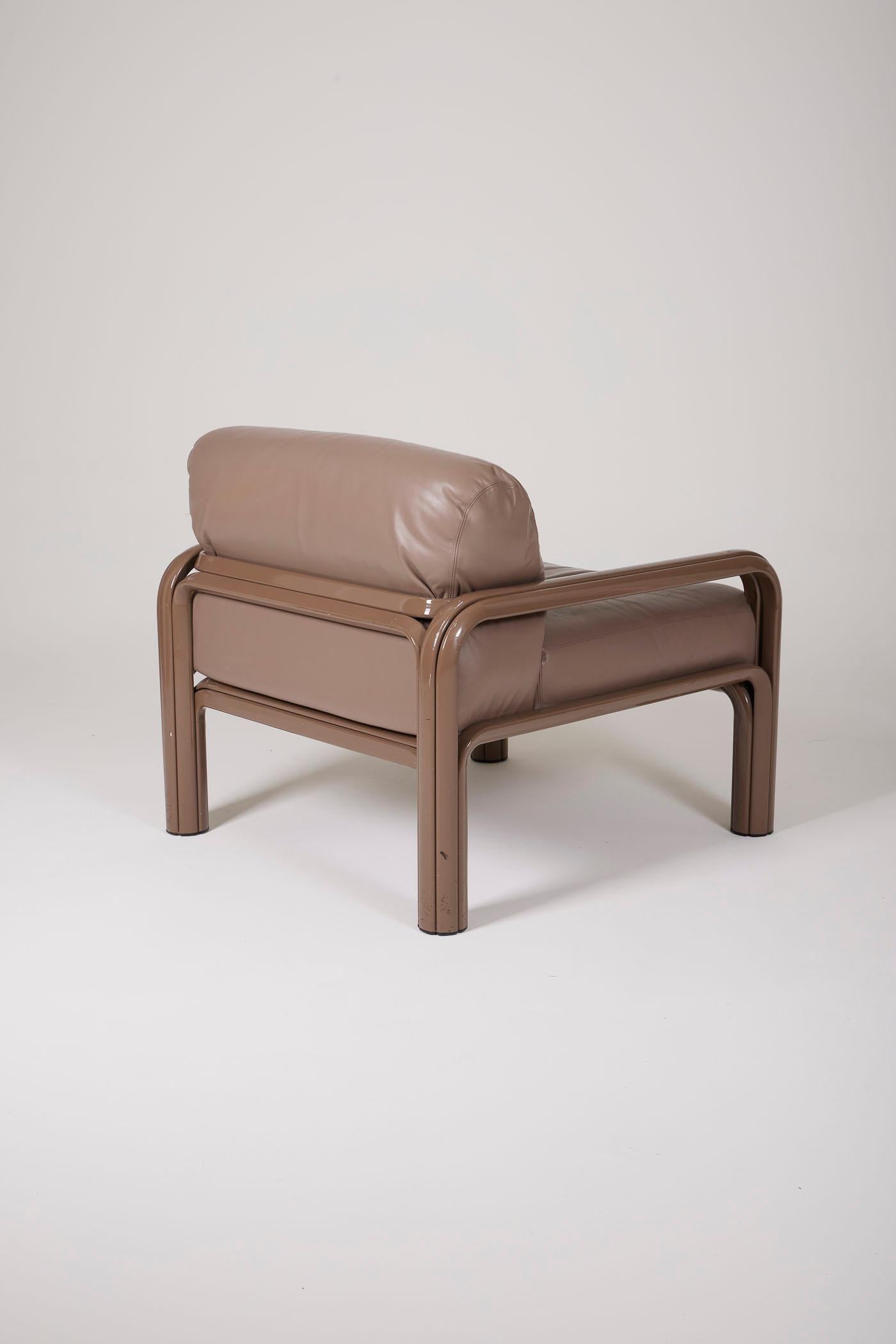 20th Century Leather armchair by Gae Aulenti For Sale