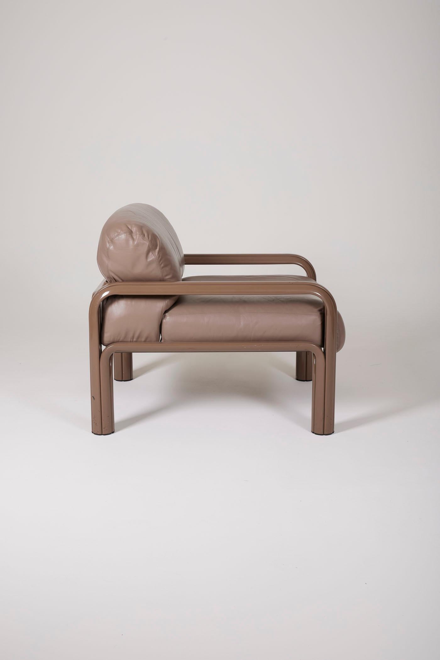Leather armchair by Gae Aulenti 1
