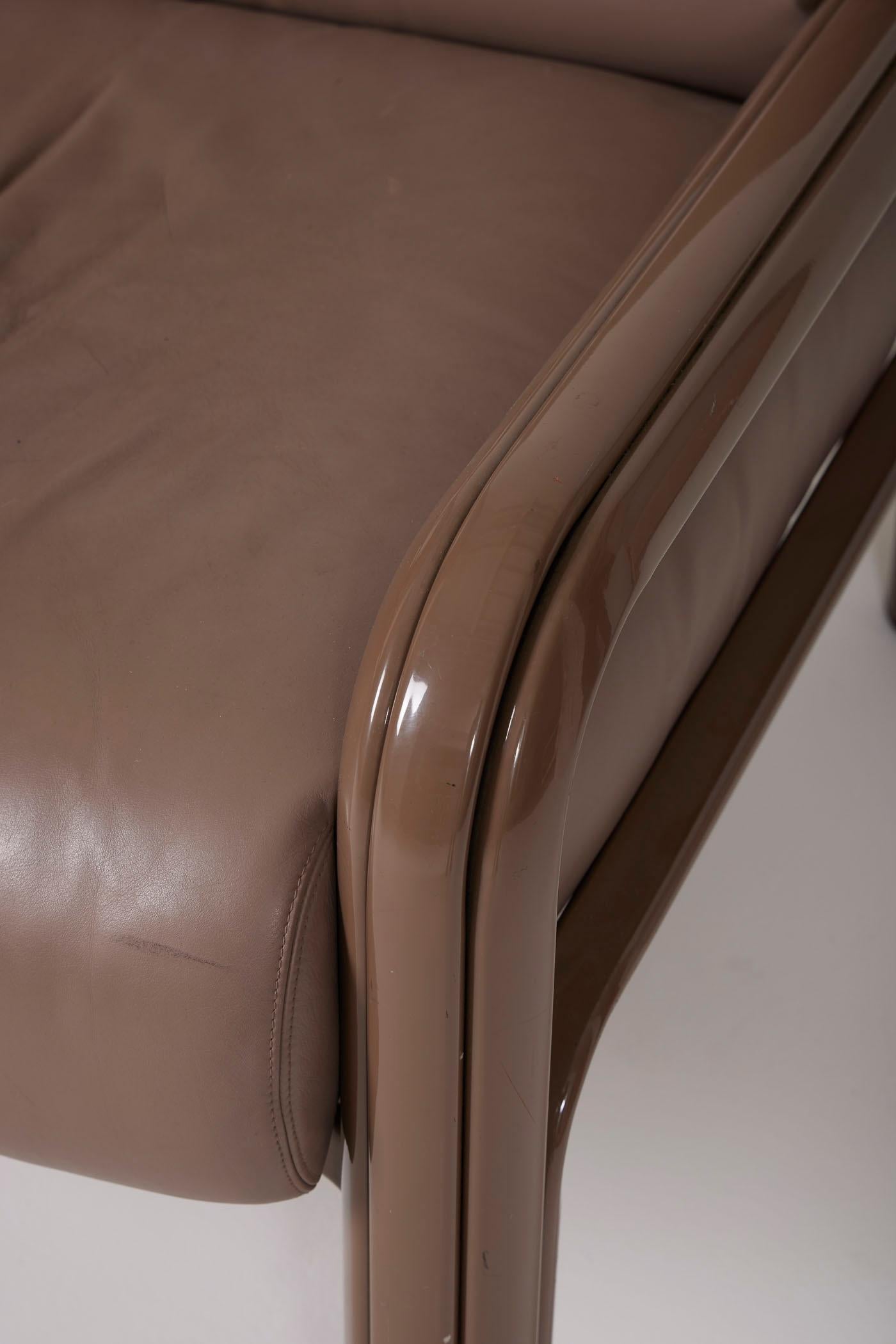 Leather armchair by Gae Aulenti 4