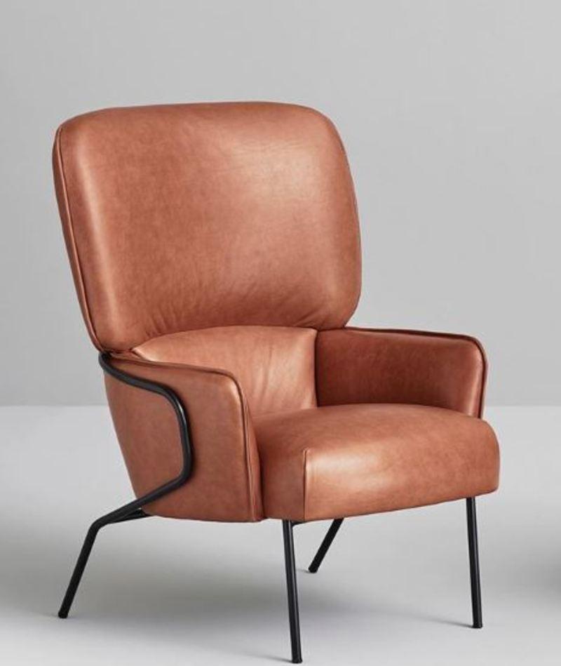 Post-Modern Leather Armchair by Pepe Albargues For Sale