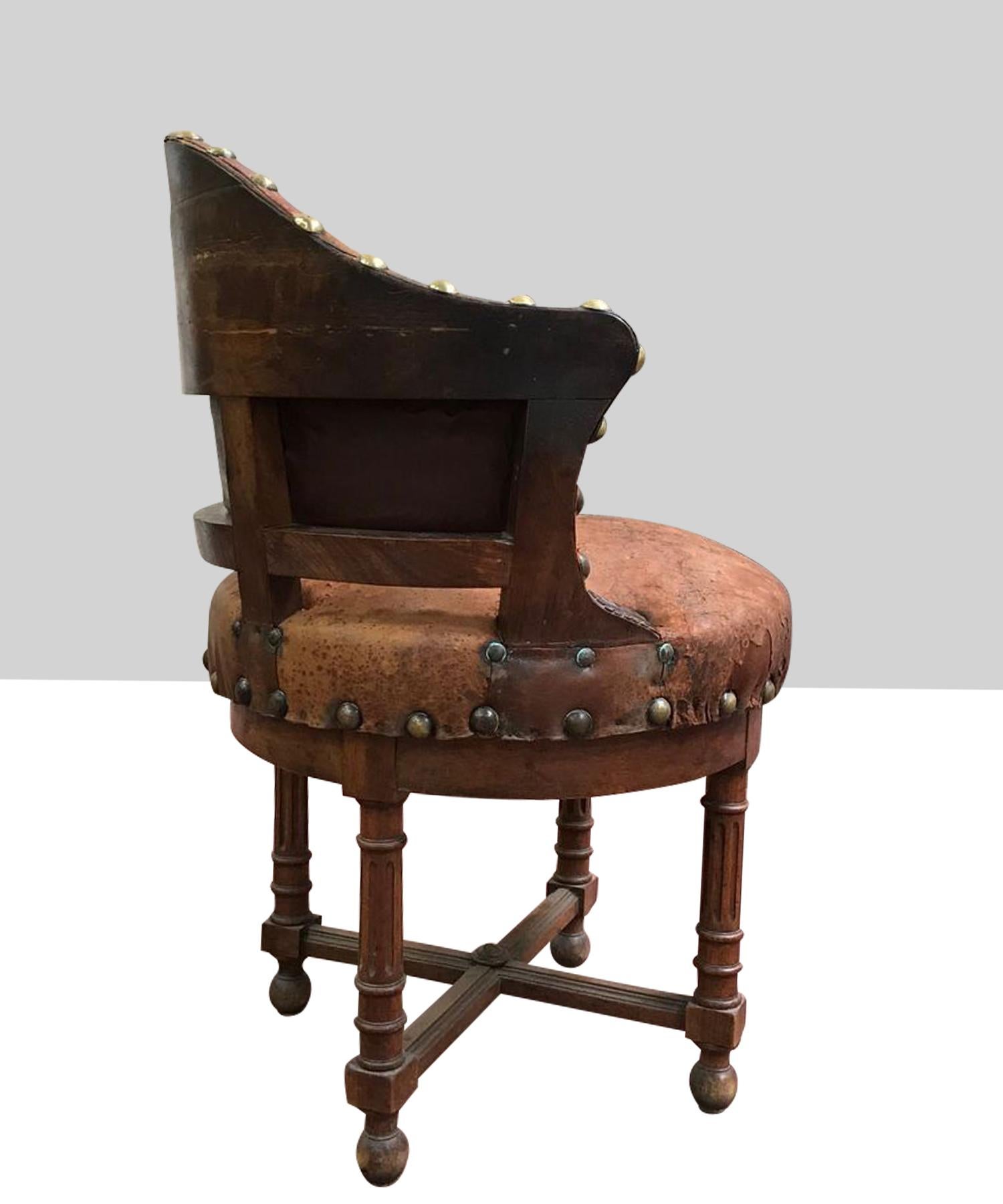 French Leather Armchair